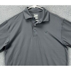 Callaway Opti-Dri Shirt Adult Medium Grey Swing Tech Golf Polo Rugby Mens NEW A1